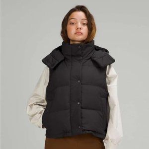 Lululemon Wunder Puff Cropped Vest Black Size 6 Like New